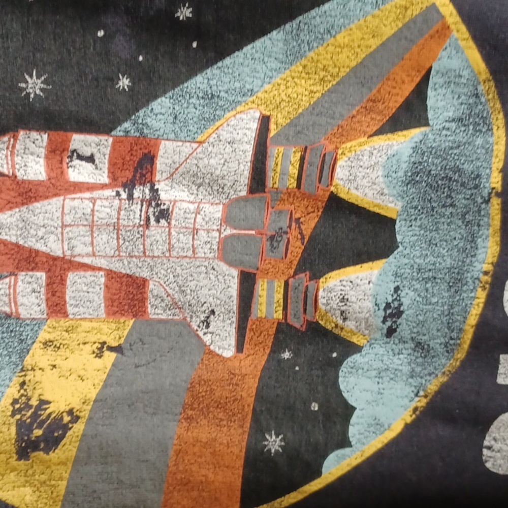 H&M NASA Crewneck Graphic Sweatshirt Dark Gray LOGG Women's Size Large - Picture 3 of 6